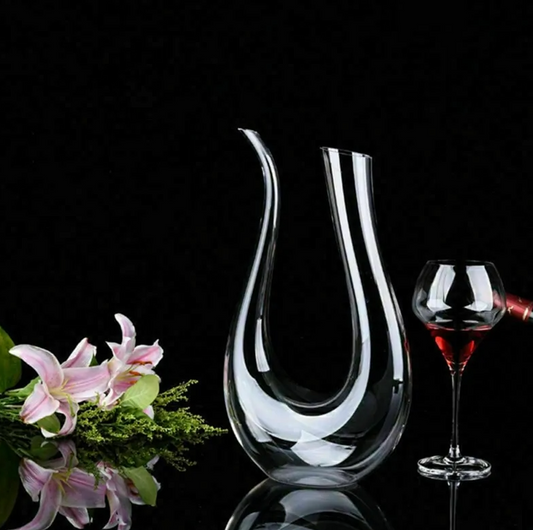 Swan shaped wine decanter.  Open on both ends